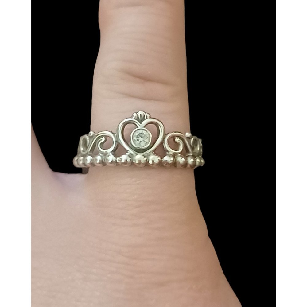Pandora Ale S925 Marked Princess Crown Ring Size 6.75